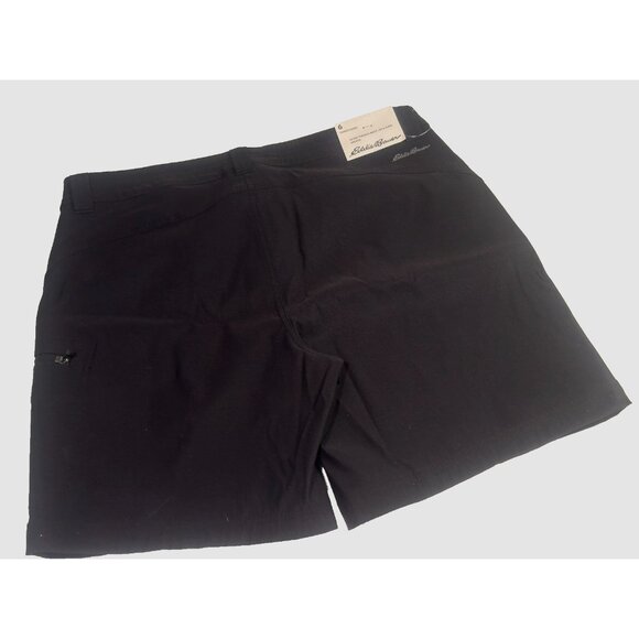 Eddie Bauer Womens Rainier Shorts Black Size 6 Mid Rise Stretch Casual Outdoors - Picture 3 of 7